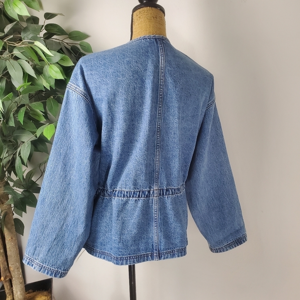 Madewell Denim Claremont Drawstring Jacket Saybrook Wash Medium - Picture 6 of 13
